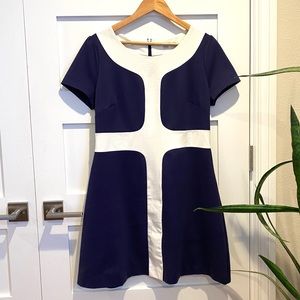 BODEN Navy and White Cross Dress Size 10P